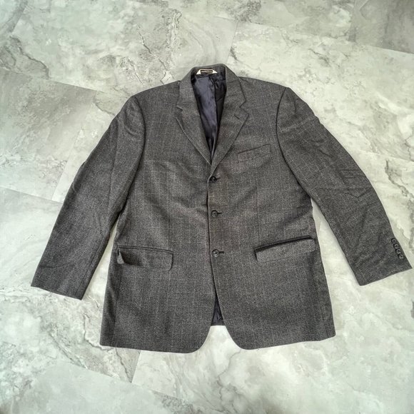 Pronto Uomo Mens Sport Coat Blazer Jacket Casual‎ Wool/Silk Brown 44R Italy Made - Picture 1 of 6